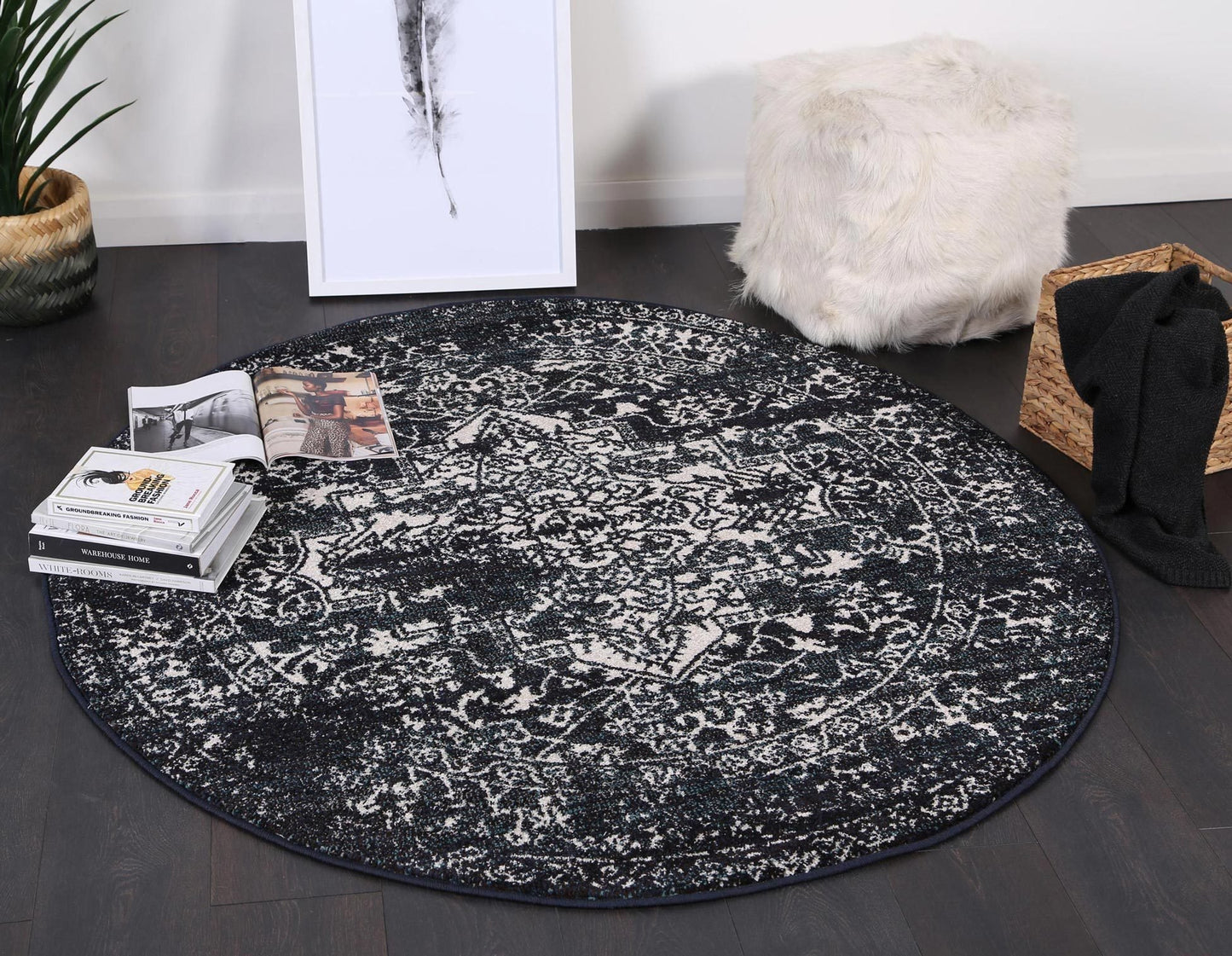 Indigo Simone VI Round Rug - Nova Rugs