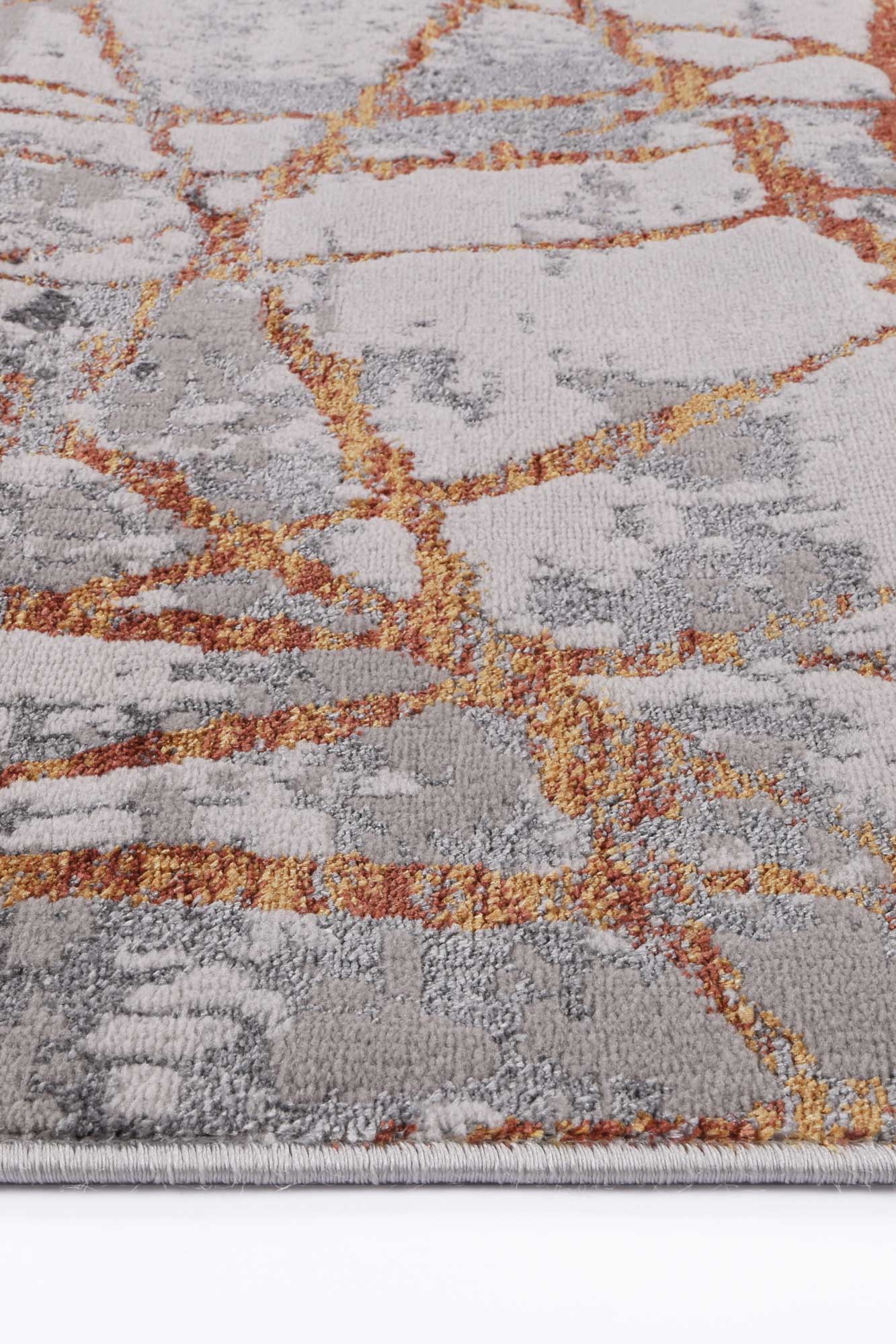 Isaiah Geometric Rust Rug - Nova Rugs