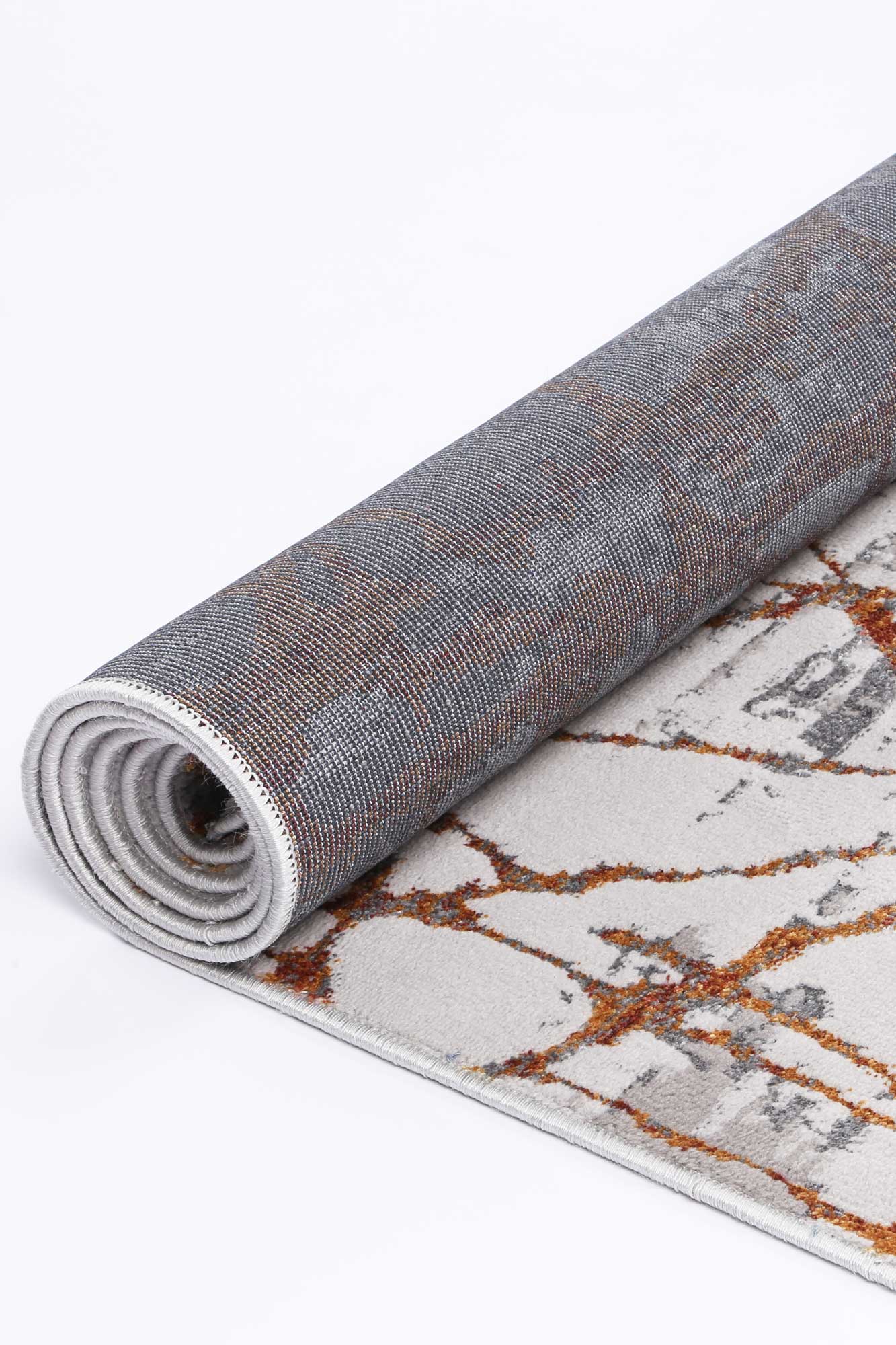 Isaiah Geometric Rust Rug - Nova Rugs