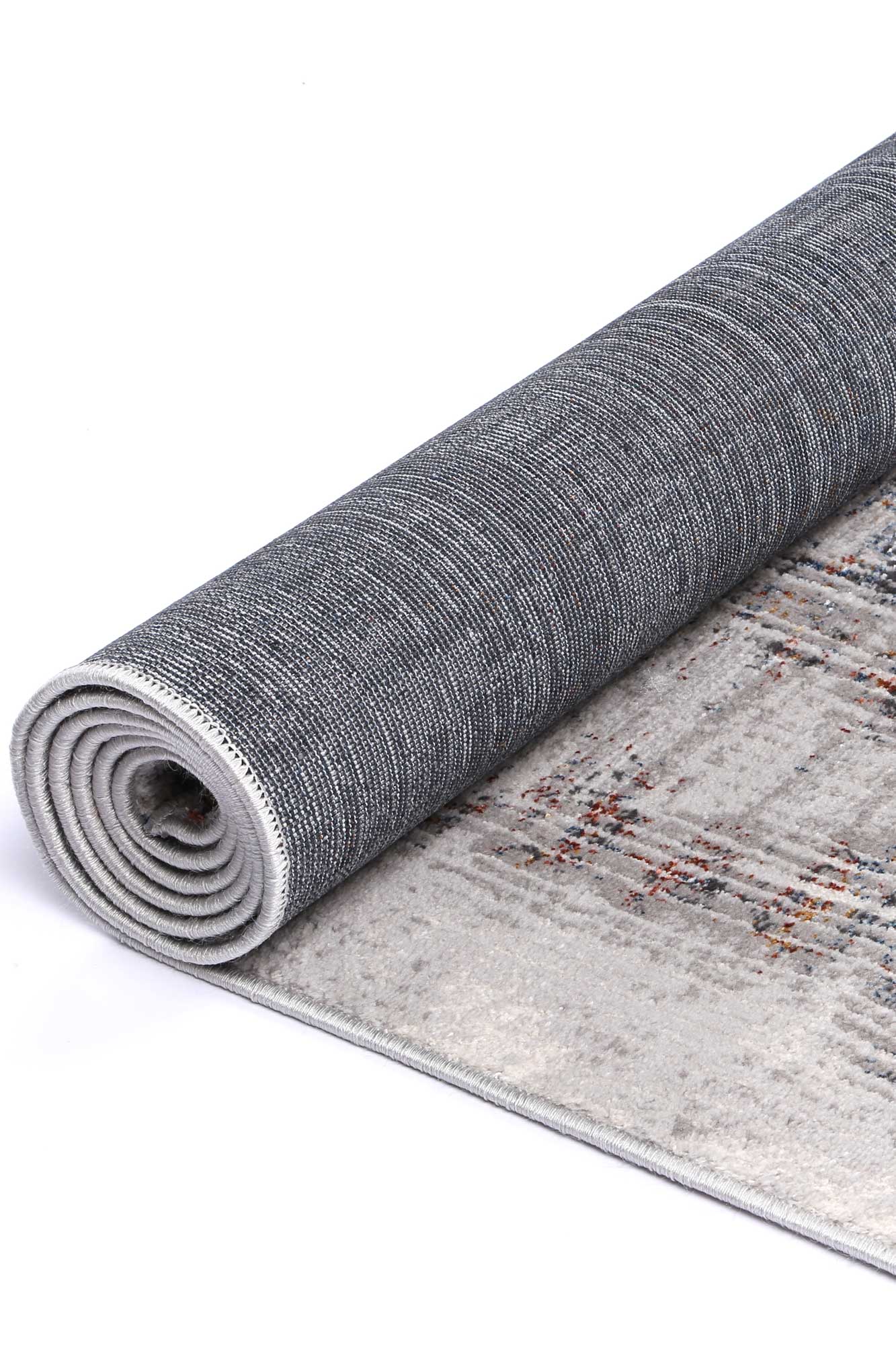 Isaiah Grey Multi Diamond Transitional Rug - Nova Rugs