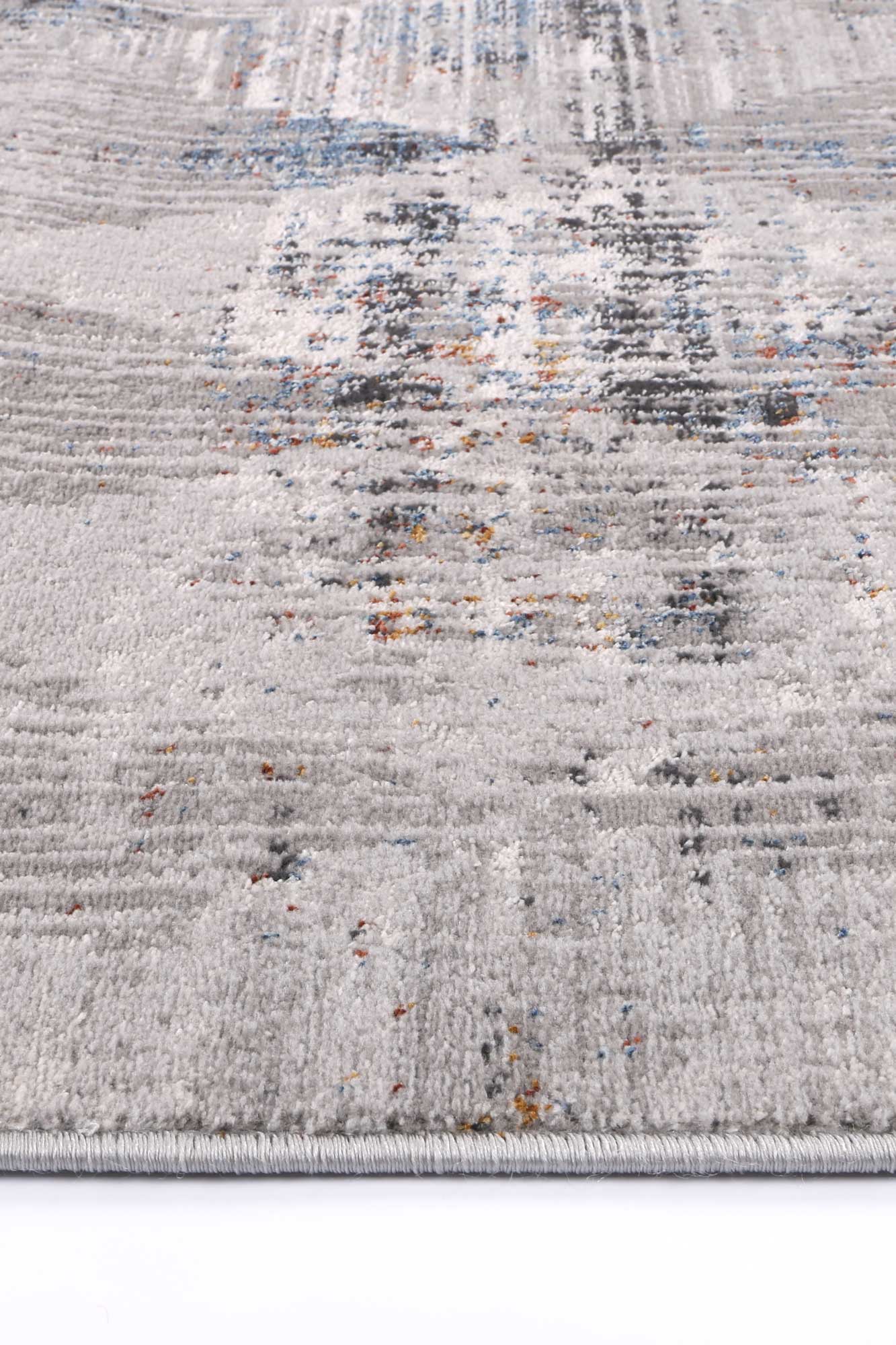 Isaiah Grey Multi Diamond Transitional Rug - Nova Rugs