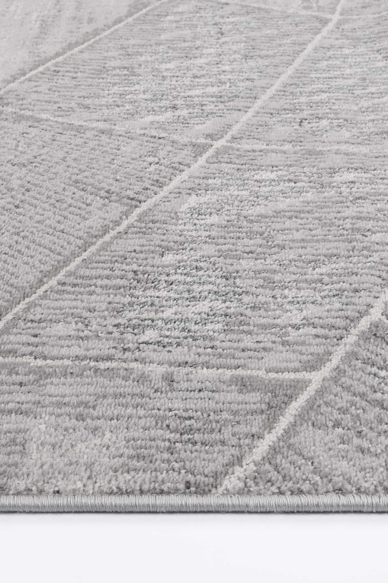 Isaiah Grey Tiled Geometric Rug - Nova Rugs
