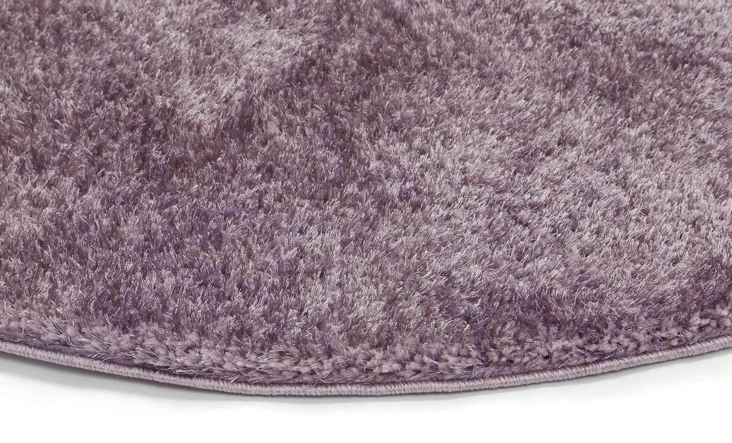 Lilac Eden Soft Shag Round Rug - Nova Rugs