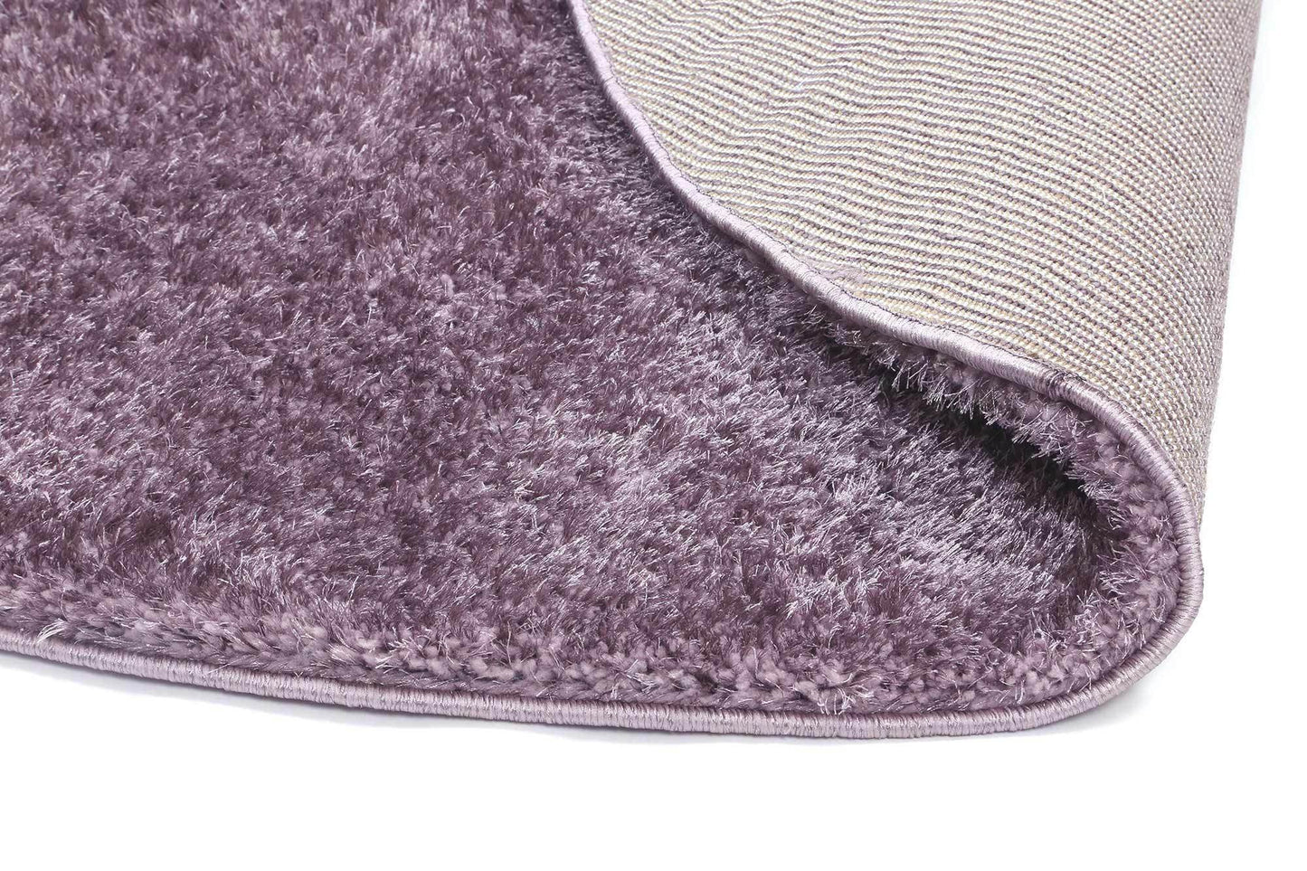 Lilac Eden Soft Shag Round Rug - Nova Rugs