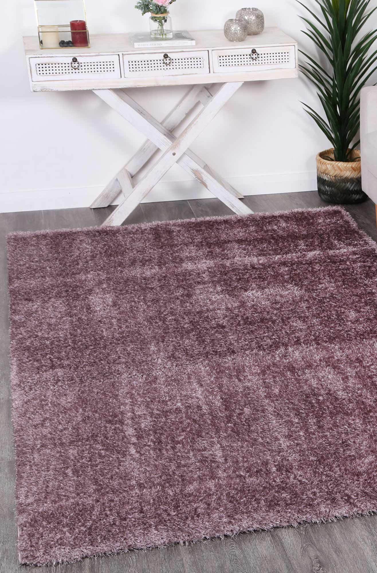 Lilac Eden Soft Shag Rug - Nova Rugs