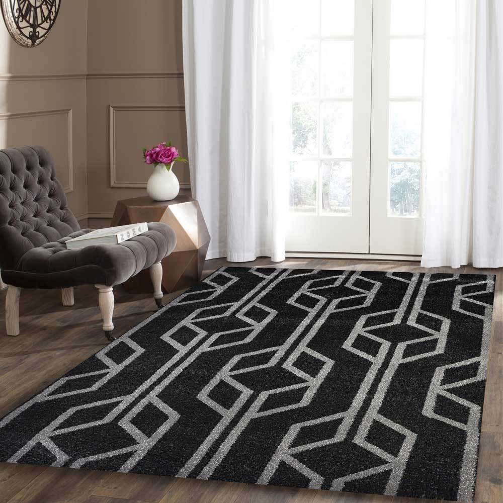 Martha Modern Rug, Black - Nova Rugs