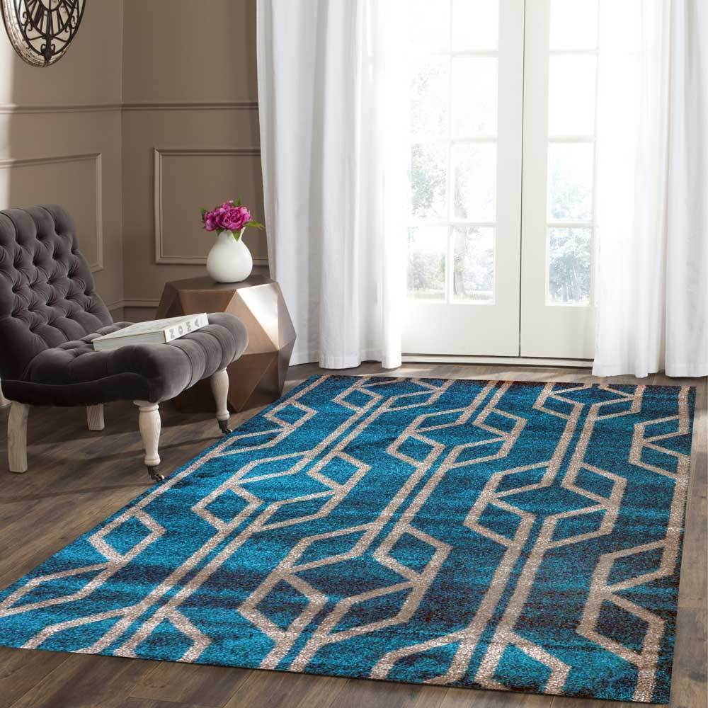 Martha Modern Rug, Teal - Nova Rugs