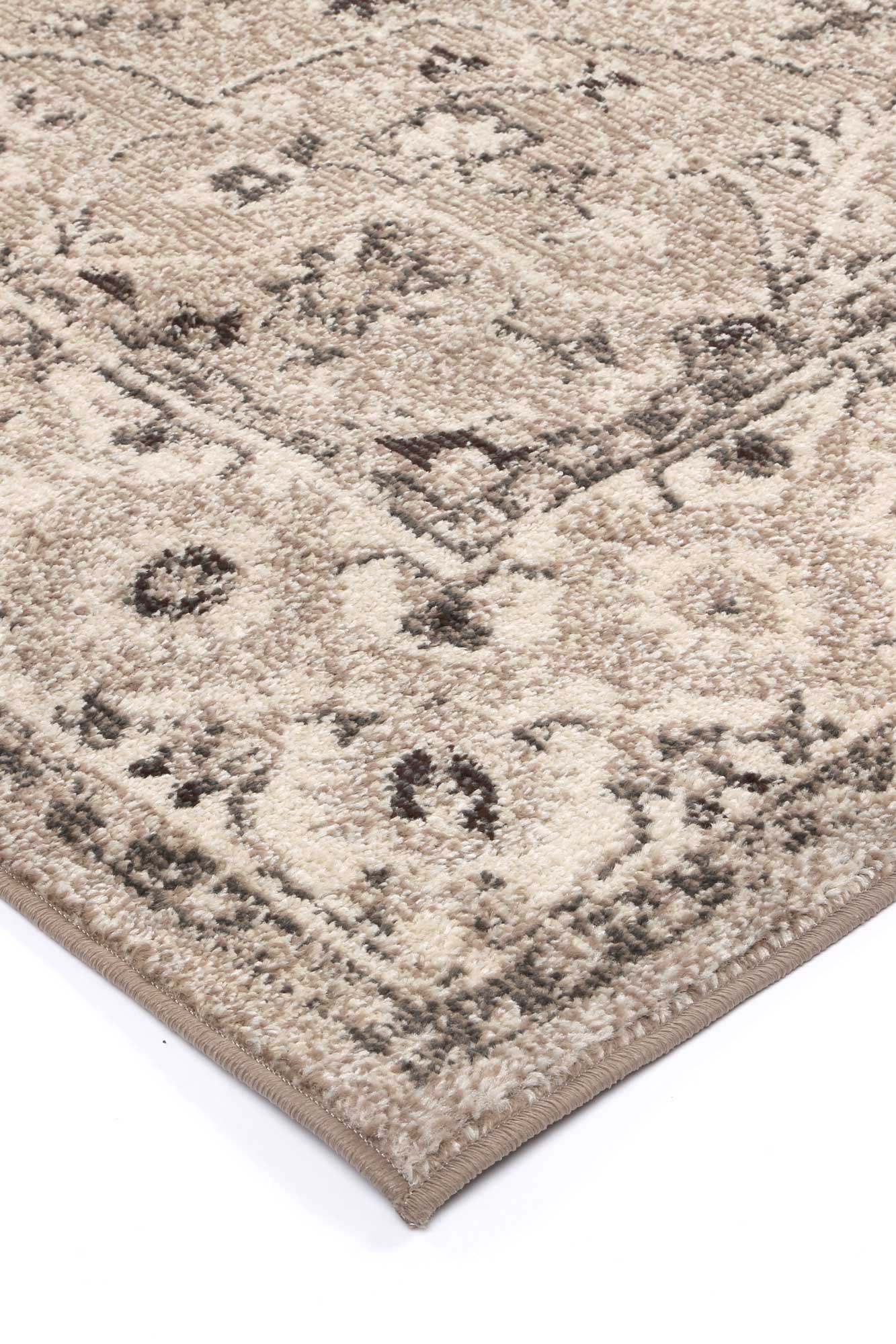 Micah Beige/White Traditional Rug - Nova Rugs