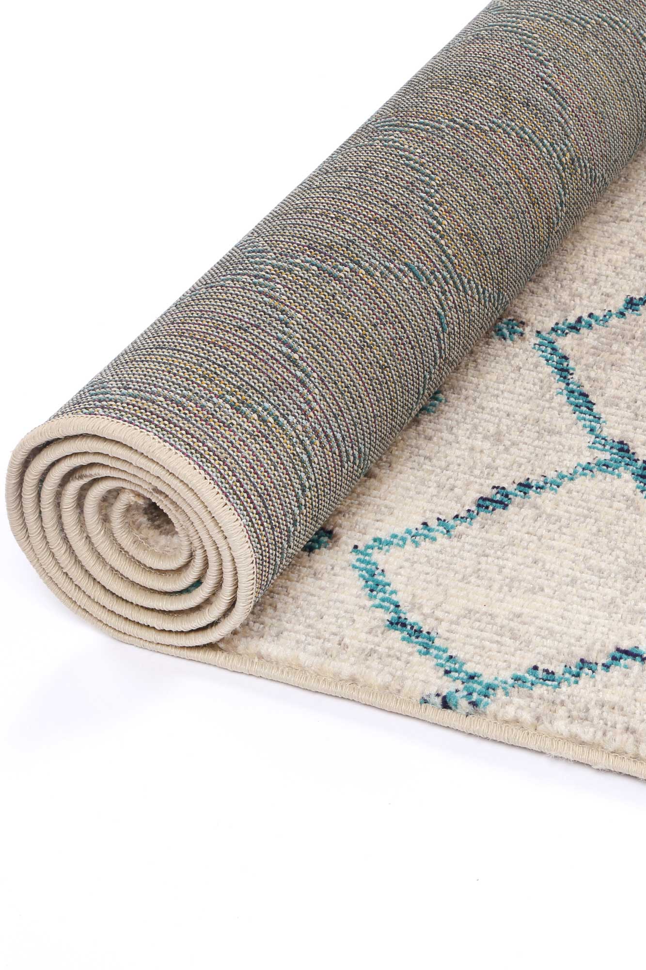 Micah Blue Lattice Rug - Nova Rugs