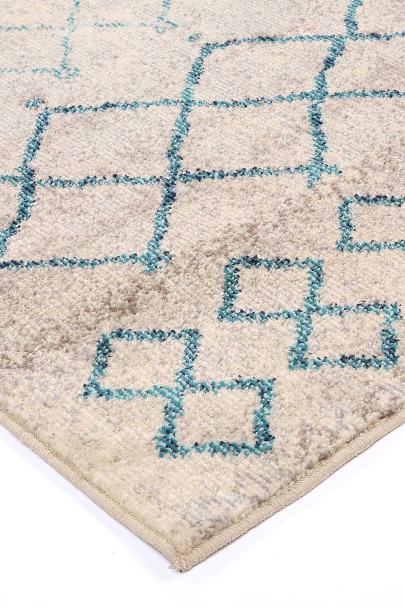 Micah Blue Lattice Rug - Nova Rugs