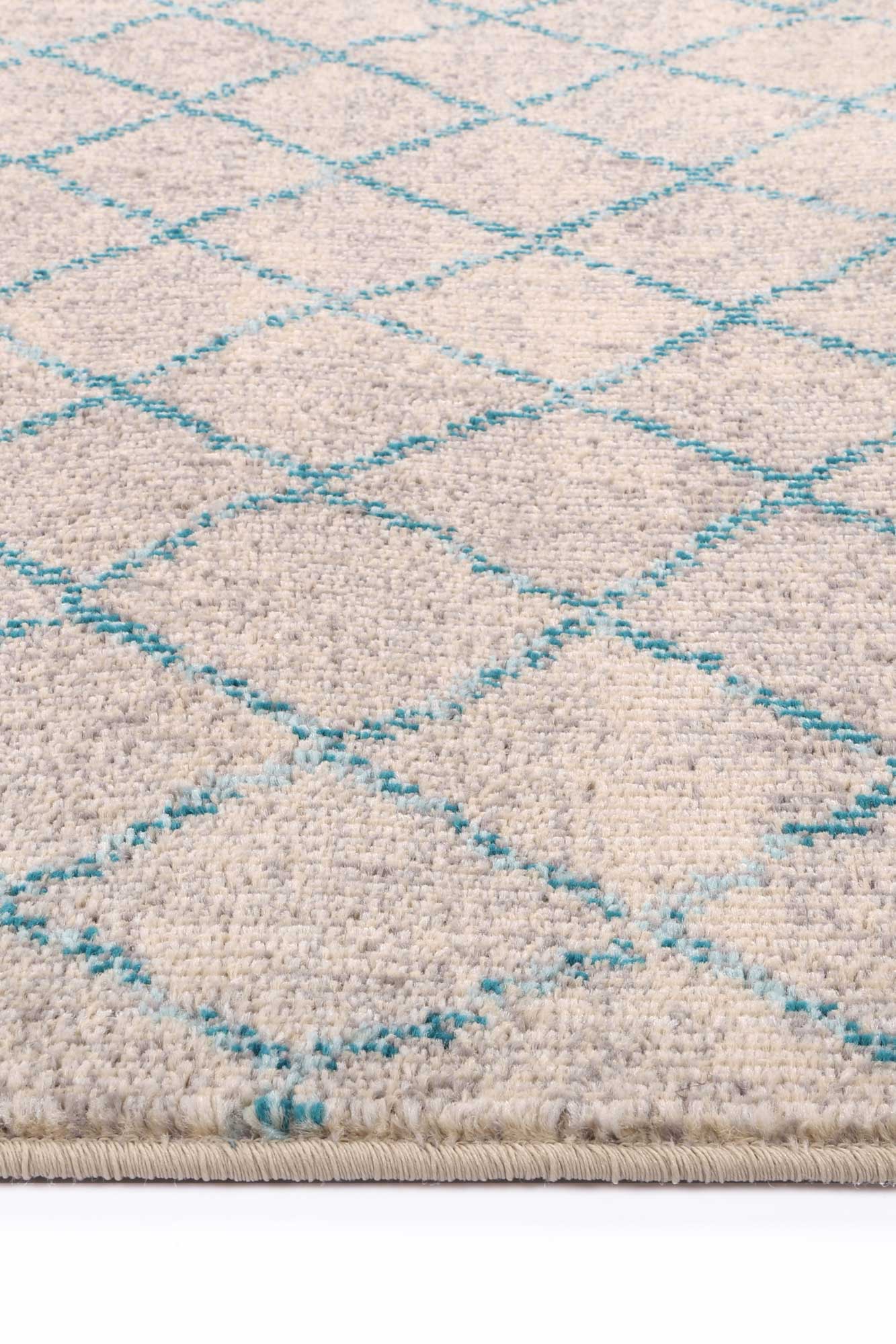 Micah Blue Lattice Rug - Nova Rugs