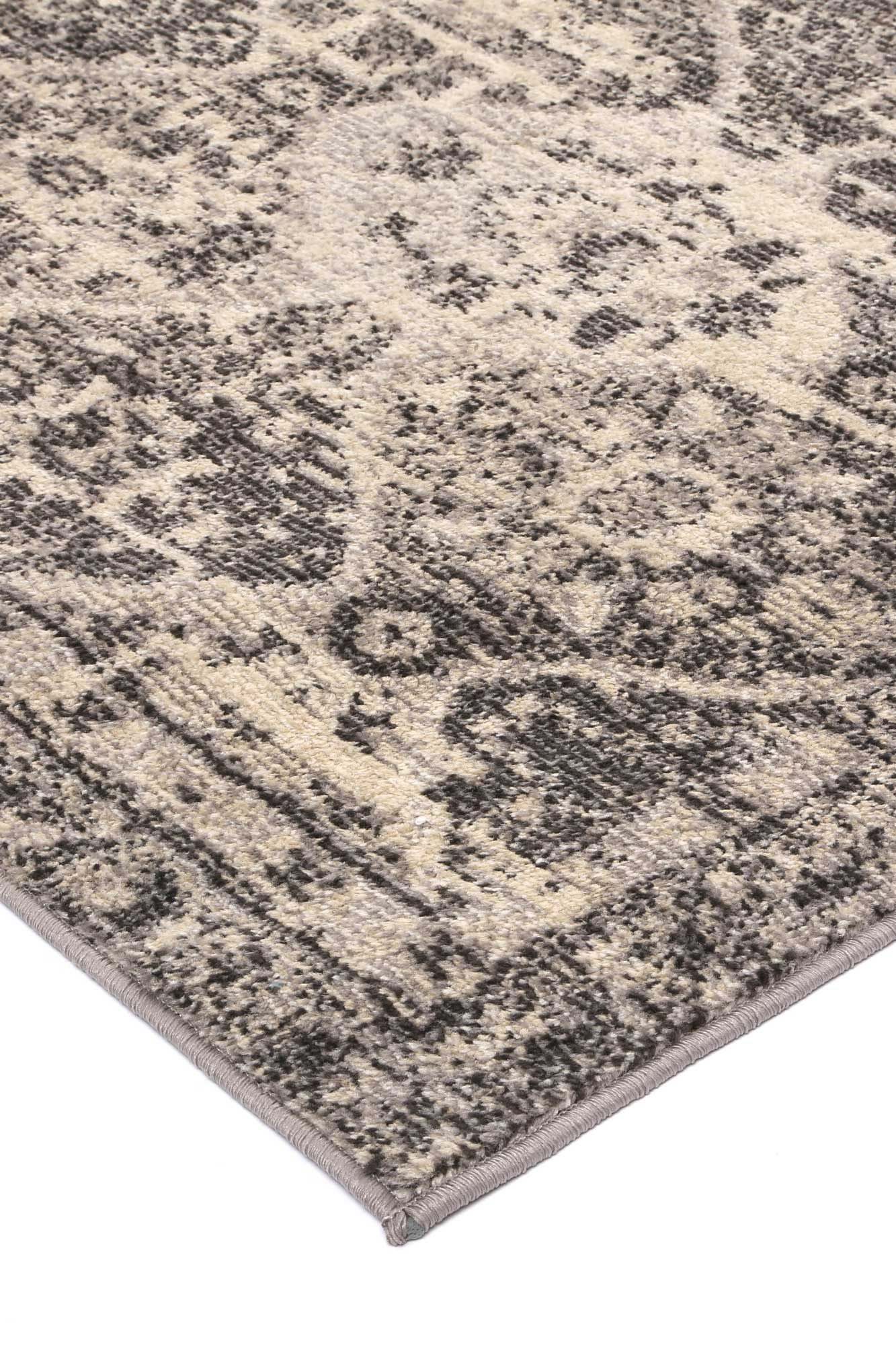 Micah Grey/Black Diamond Rug - Nova Rugs