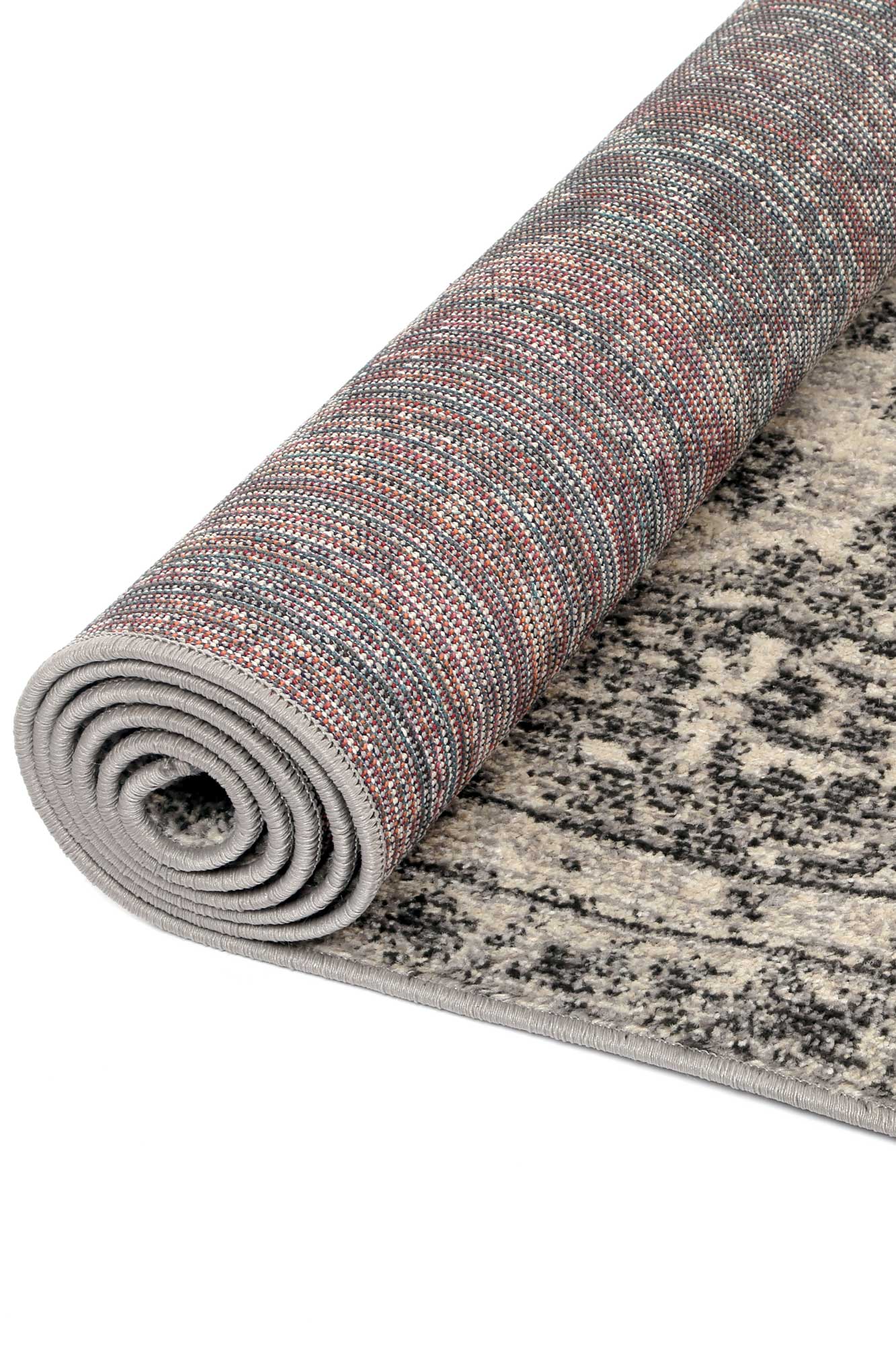 Micah Grey/Black Diamond Rug - Nova Rugs