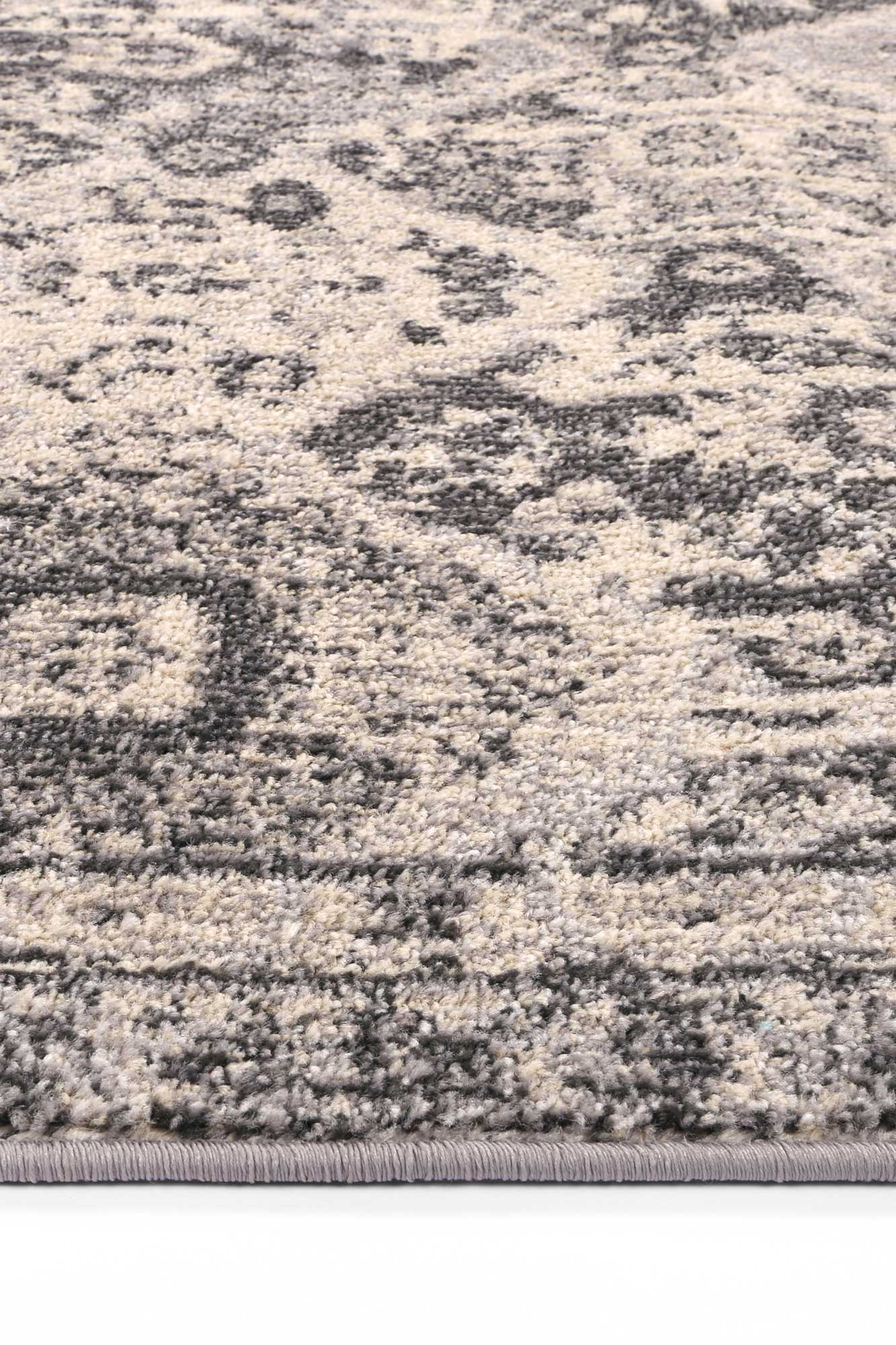 Micah Grey/Black Diamond Rug - Nova Rugs