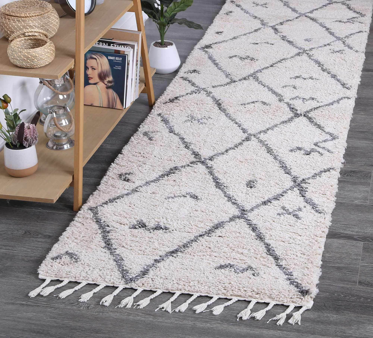 Nadira Shag Rug, Cream - Nova Rugs