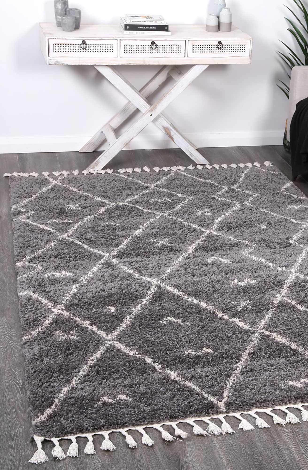 Nadira Shag Rug, D. Grey - Nova Rugs