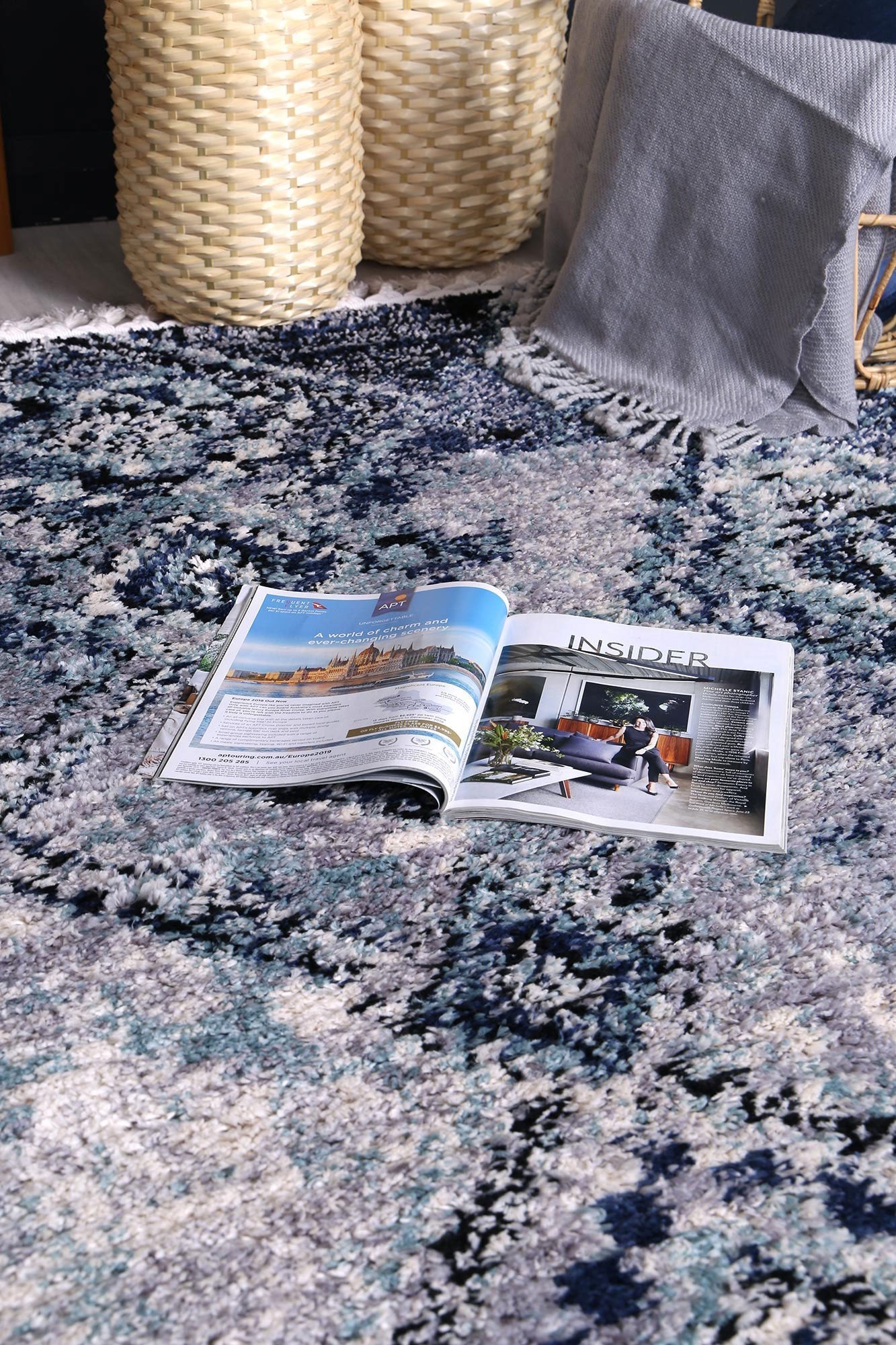 Navy Myk Abstract Rug - Nova Rugs