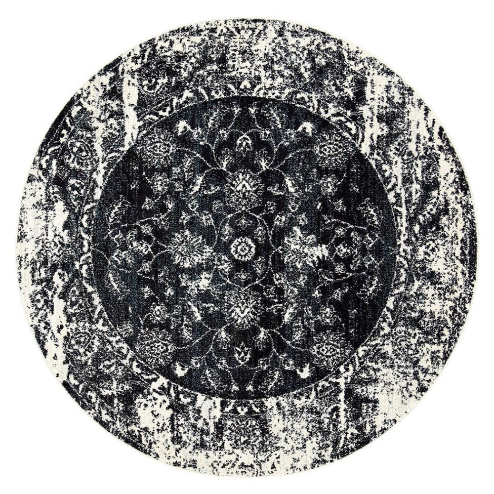 Navy Simone IX Round Rug - Nova Rugs