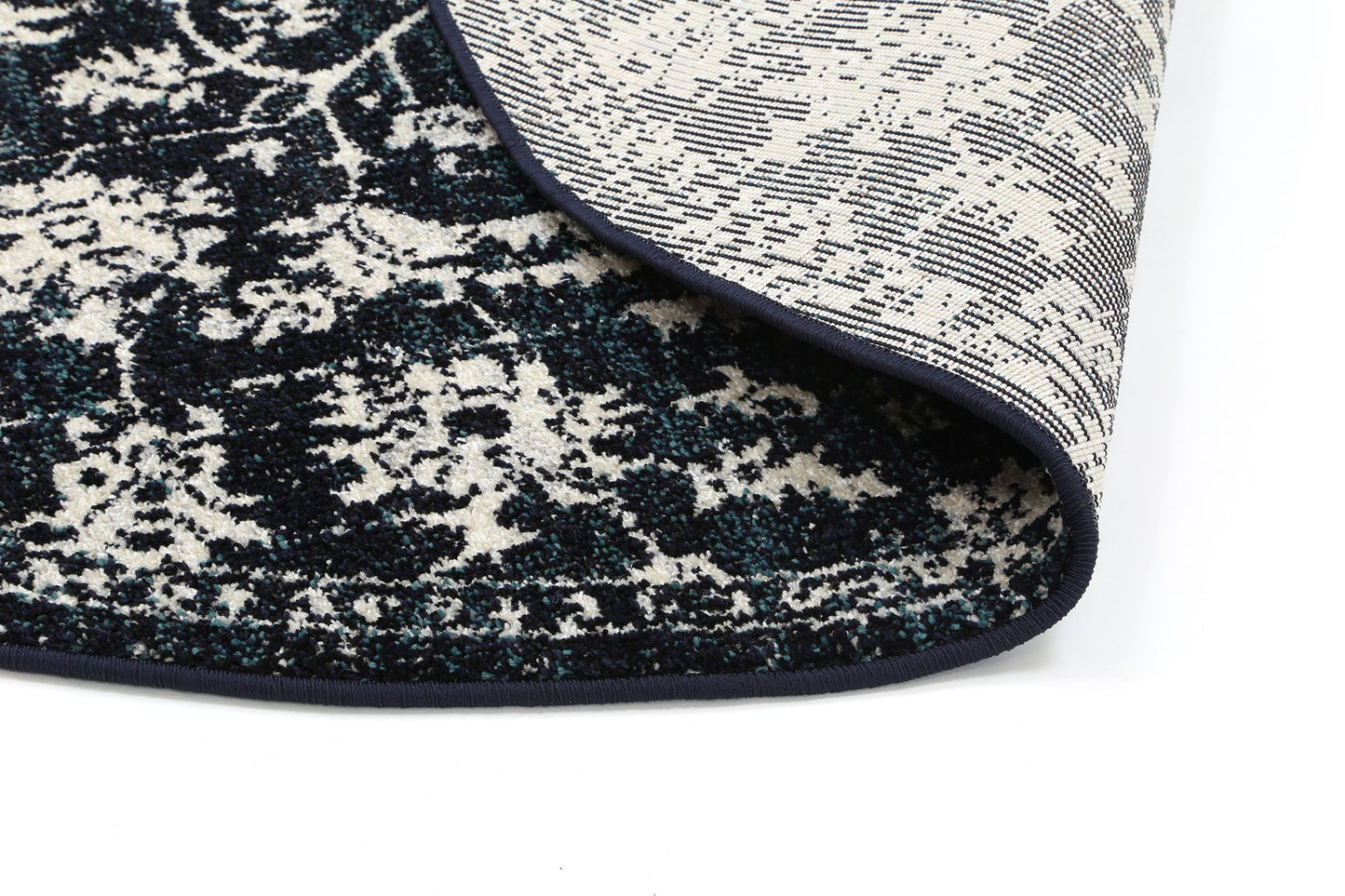 Navy Simone XI Round Rug - Nova Rugs