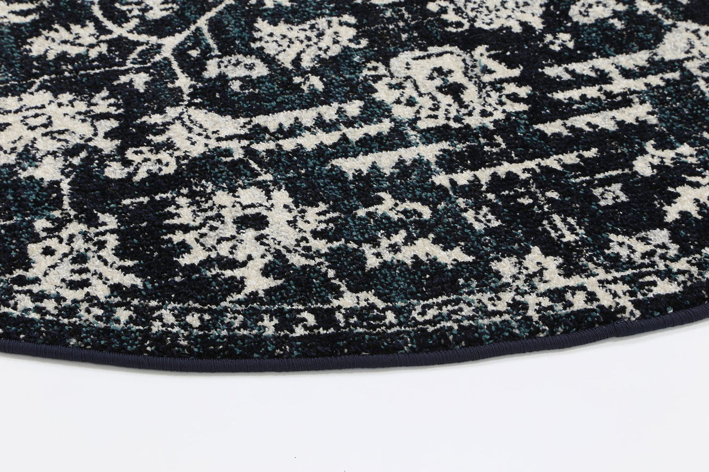 Navy Simone XI Round Rug - Nova Rugs