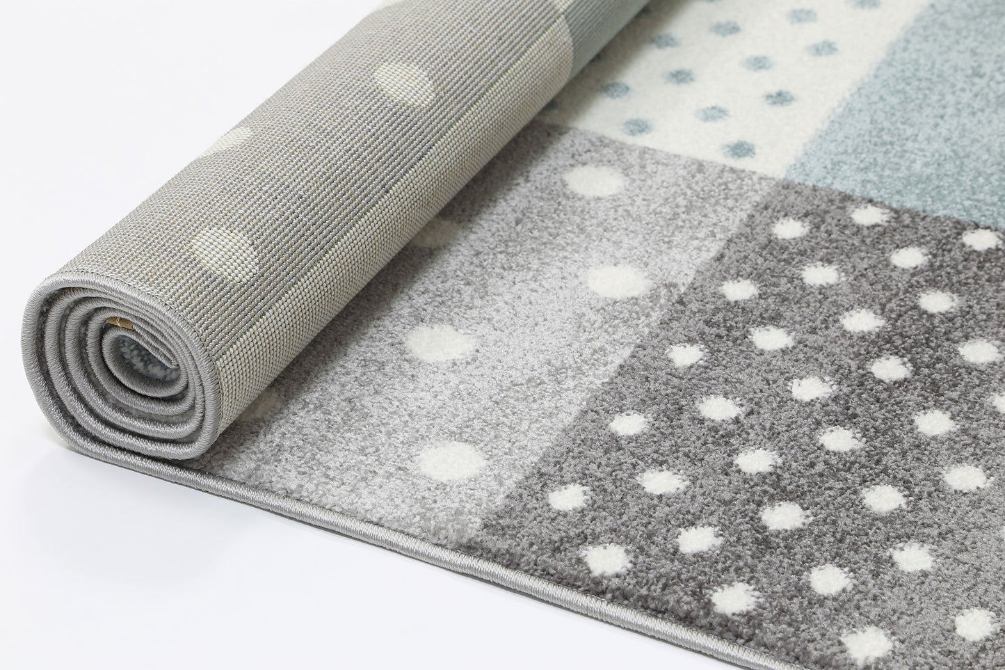 Nova Blue Grey Stars & Hearts Rug - Nova Rugs