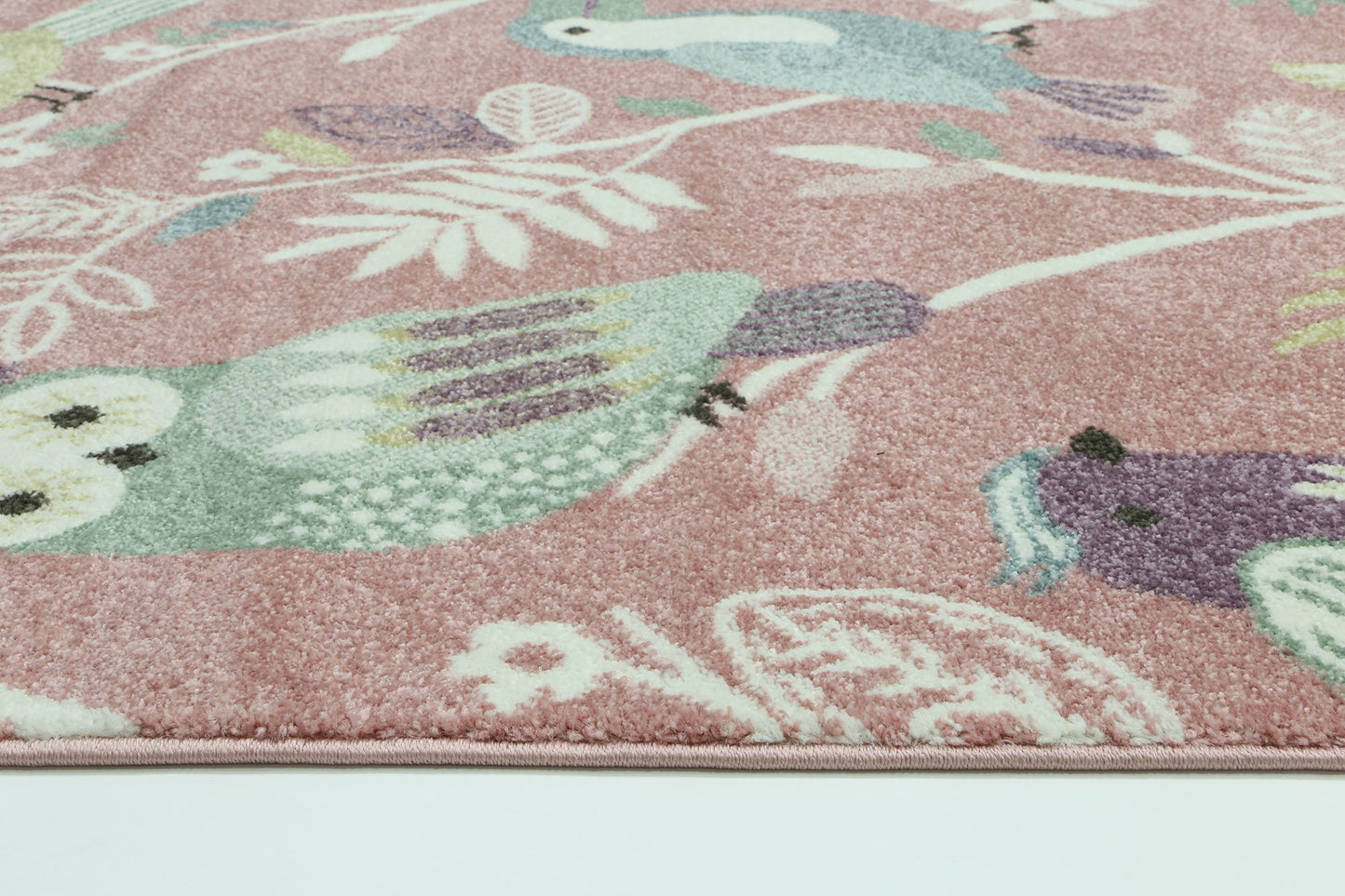 Nova Kids Pastel Birds Rug Pink - Nova Rugs