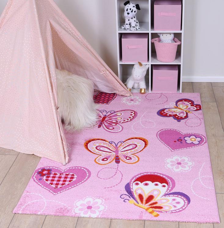 Nova Kids Pink Butterfly Rug - Nova Rugs