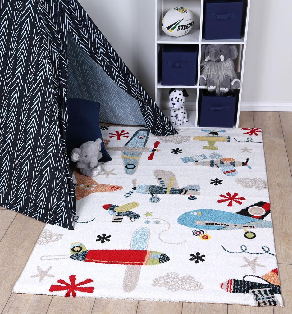 Nova Kids Planes Rug Multi - Nova Rugs