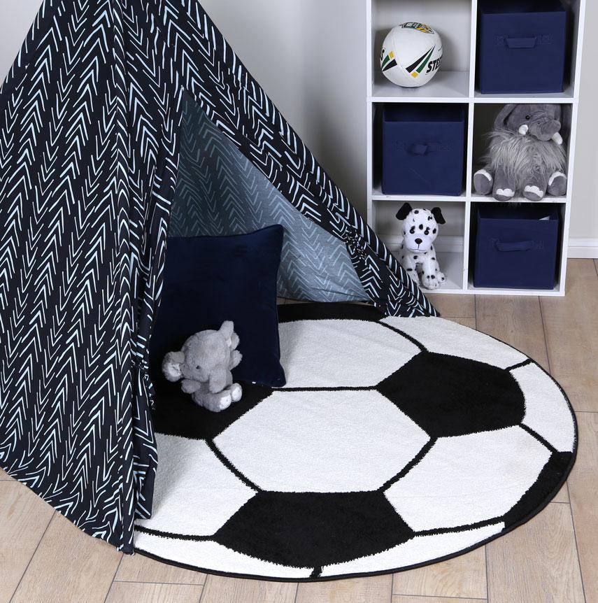 Nova Kids Soccer Ball Round Rug - Nova Rugs