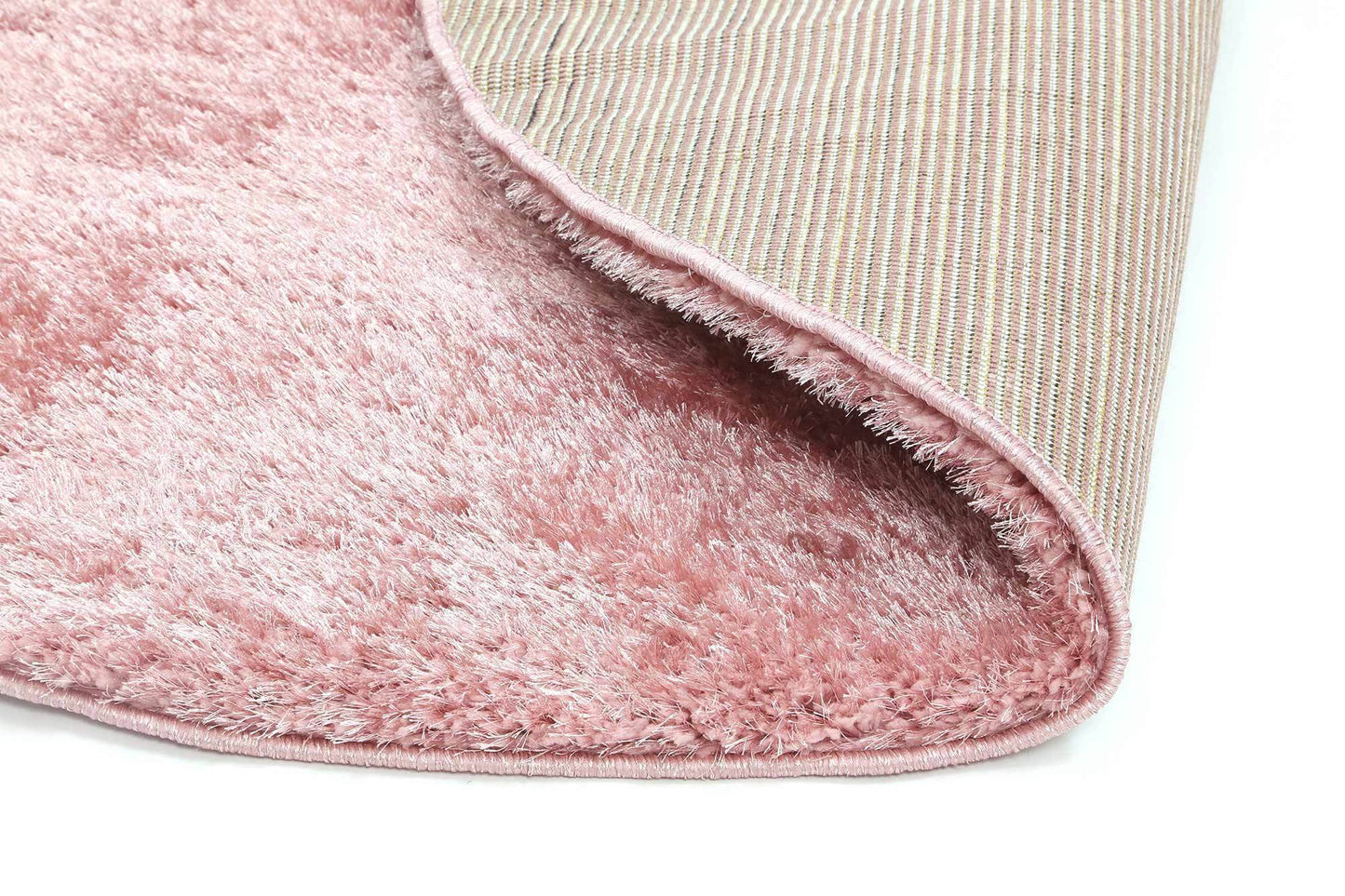 Pink Eden Soft Shag Round Rug - Nova Rugs