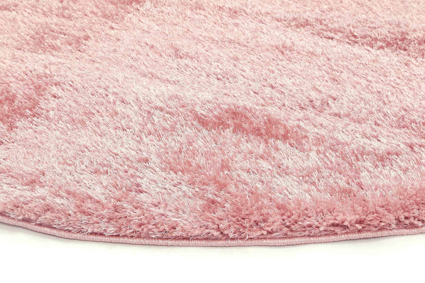 Pink Eden Soft Shag Round Rug - Nova Rugs