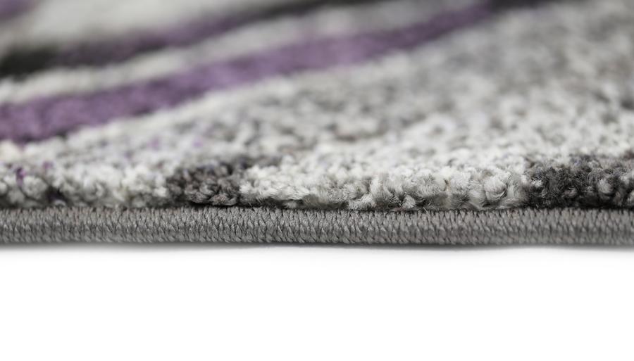 Purple Ivy Chevron Textured Rug - Nova Rugs
