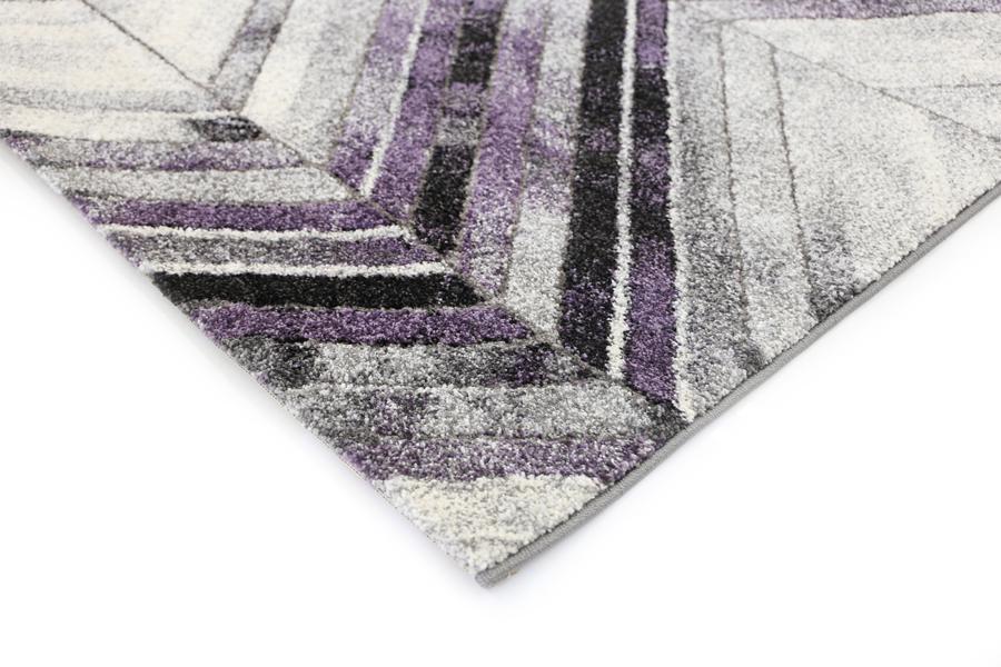 Purple Ivy Chevron Textured Rug - Nova Rugs