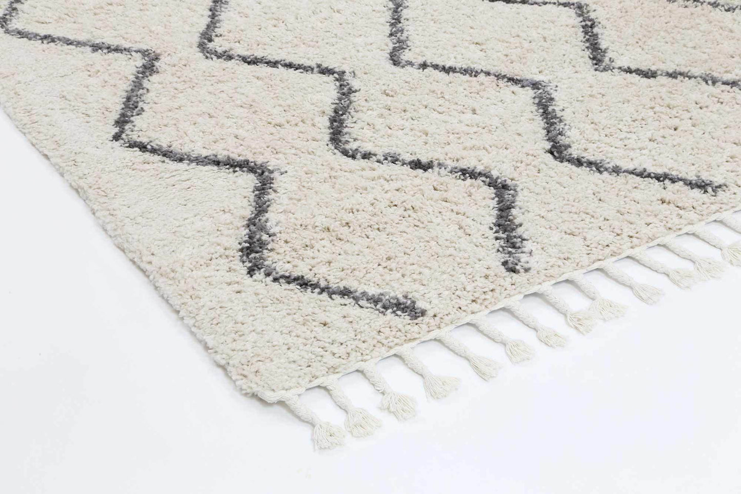 Raziya Shag Rug, Cream - Nova Rugs