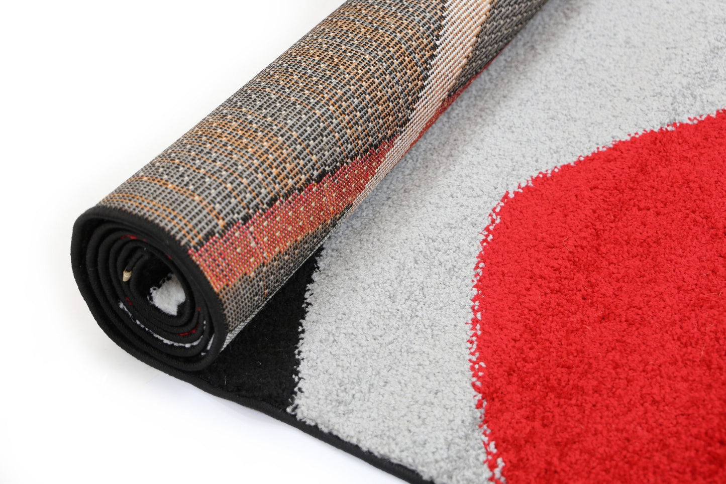 Red & Black Pablo Waves Rug - Nova Rugs