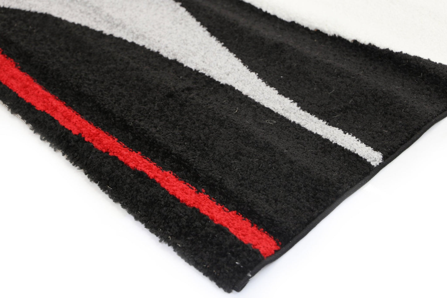 Red & Black Pablo Waves Rug - Nova Rugs