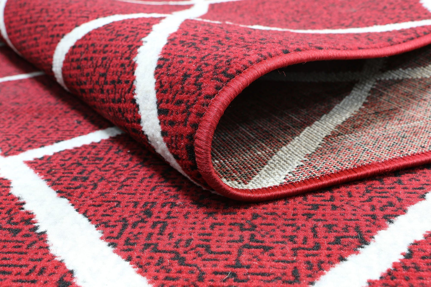 Red Elise Trellis Rug - Nova Rugs