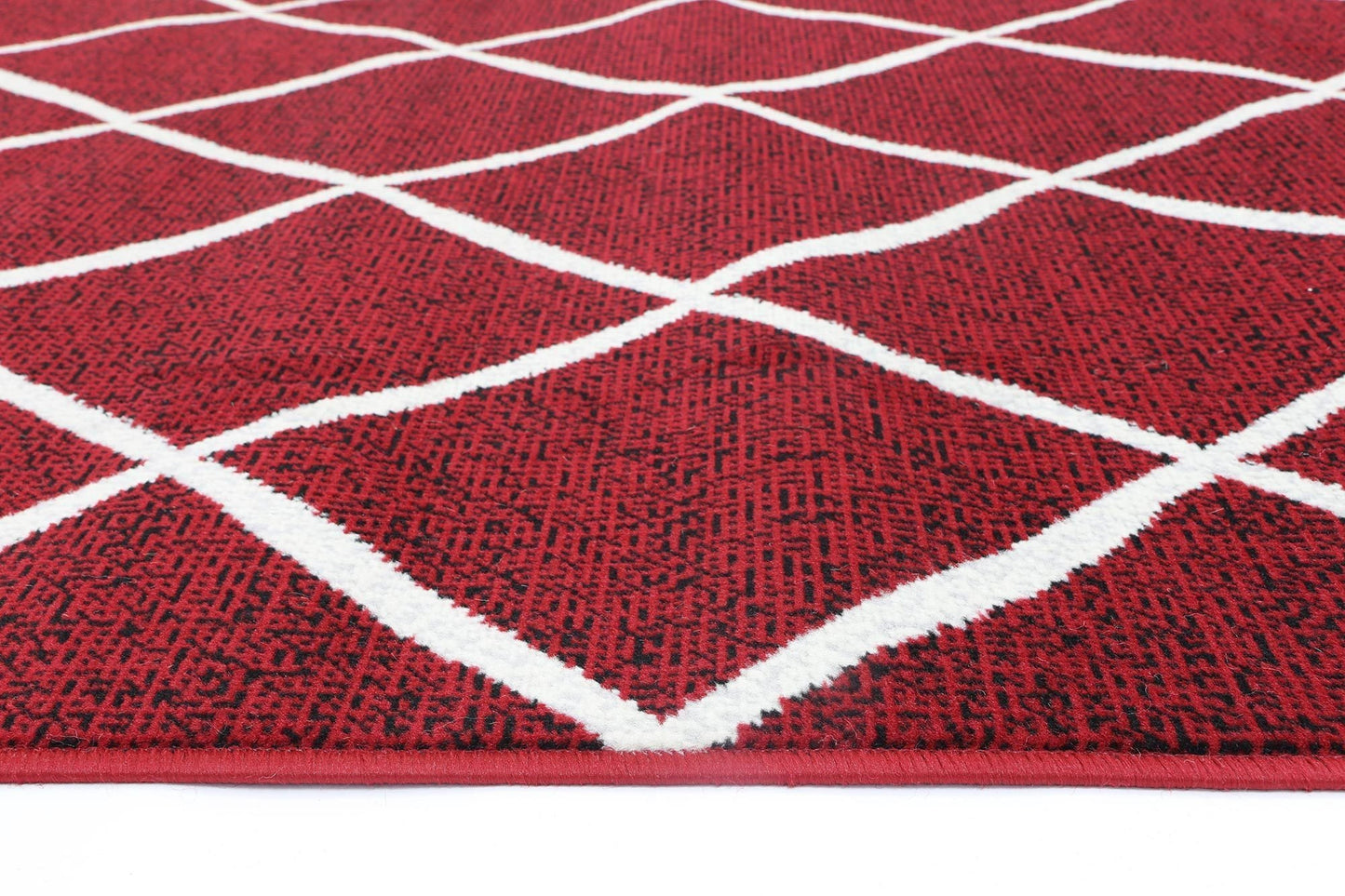 Red Elise Trellis Rug - Nova Rugs