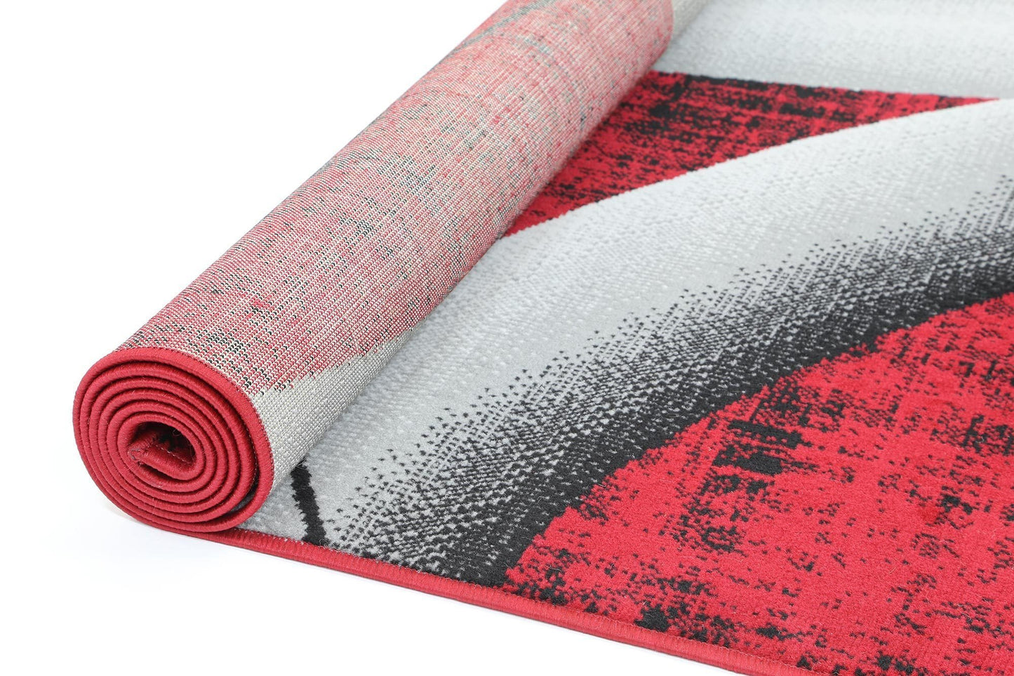 Red & Grey Elise Tunnel Rug - Nova Rugs