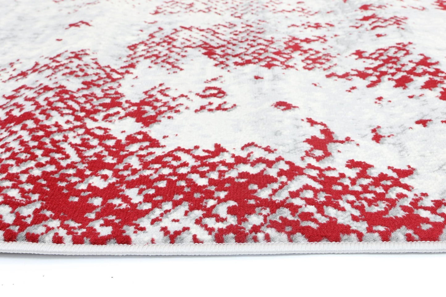 Red & Light Grey Elise Abstract Rug - Nova Rugs