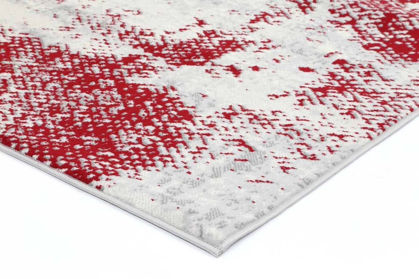 Red & Light Grey Elise Abstract Rug - Nova Rugs