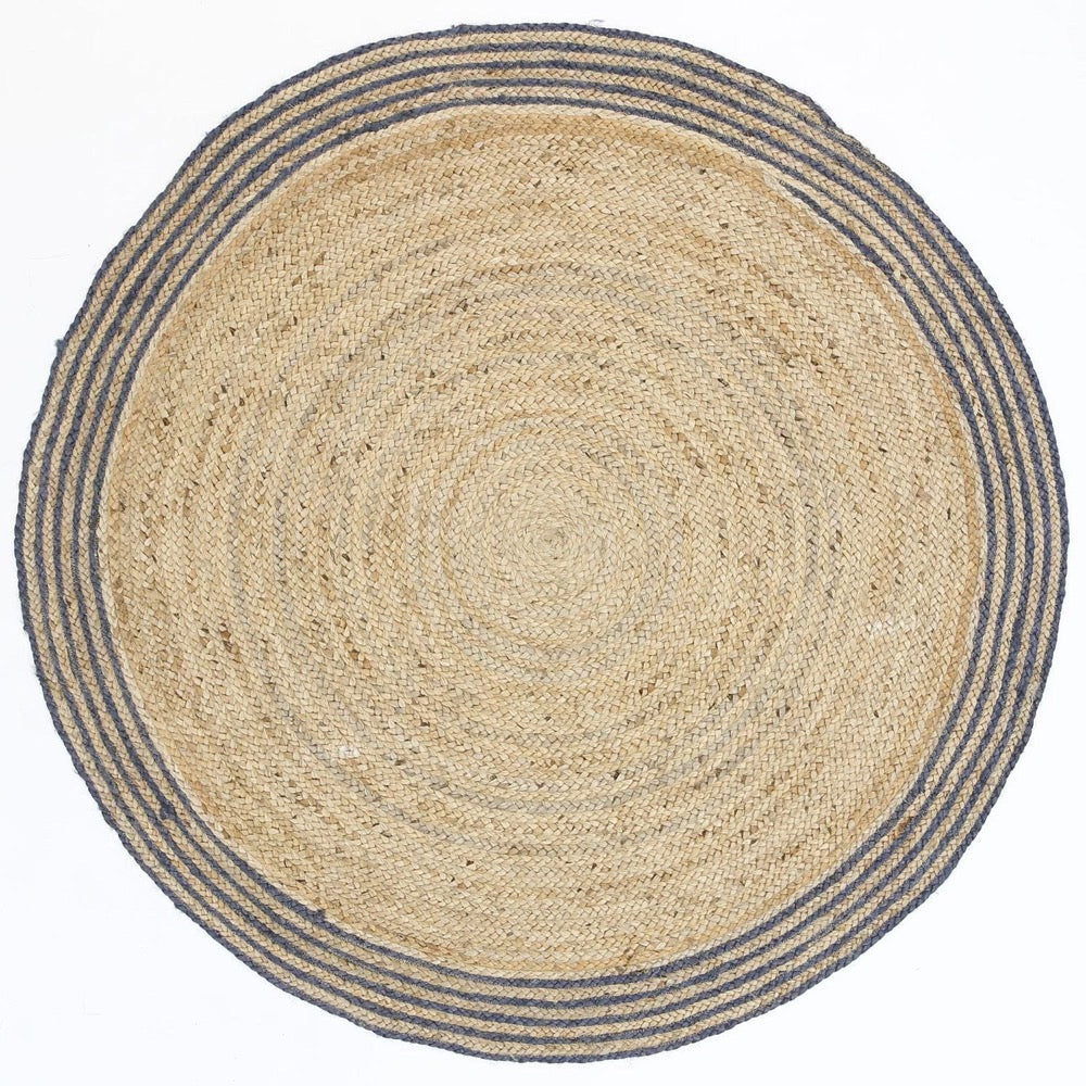 Rowan Round Jute Rug, Grey - Nova Rugs