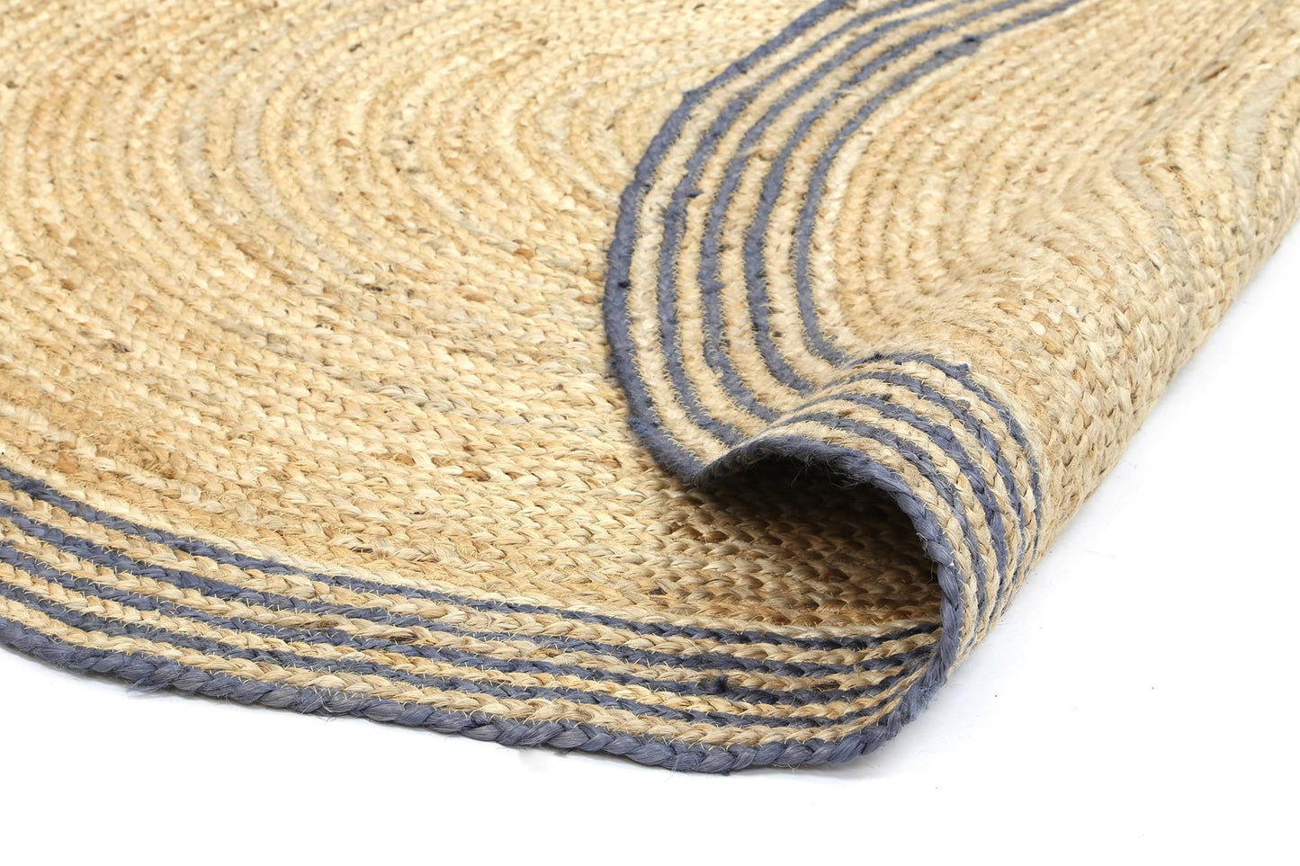 Rowan Round Jute Rug, Grey - Nova Rugs