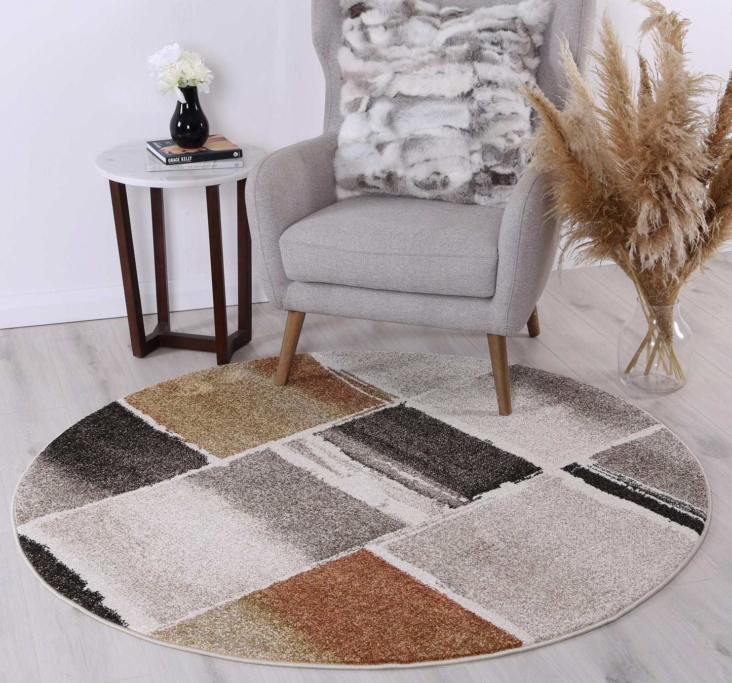 Rust Modern Boston Rug - Nova Rugs