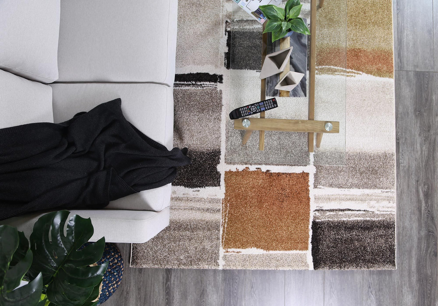 Rust Modern Boston Rug - Nova Rugs