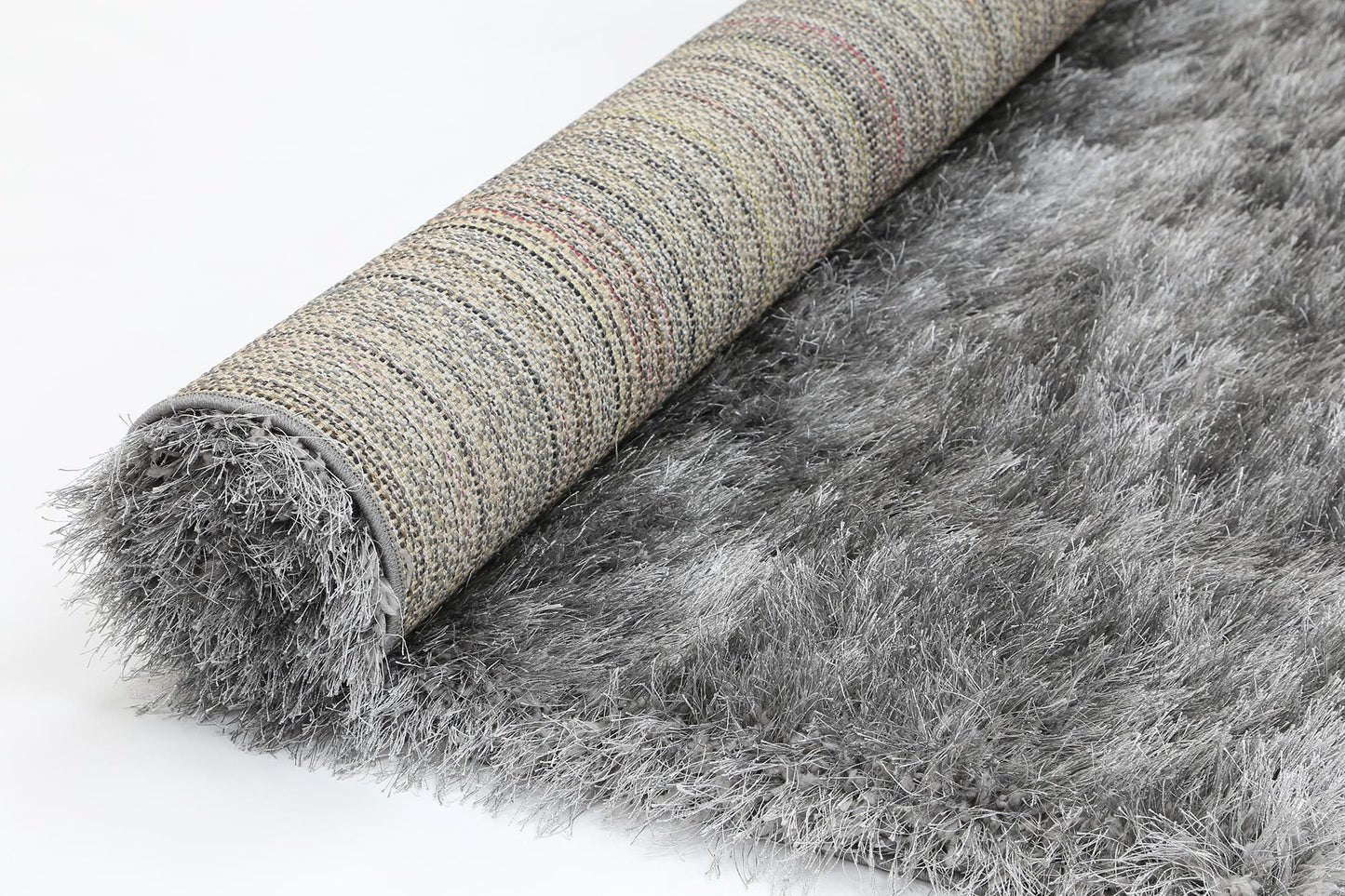 Silver Evas Shag Rug - Nova Rugs