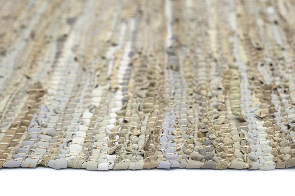 Taupe Gypsy Leather Chindi - Nova Rugs