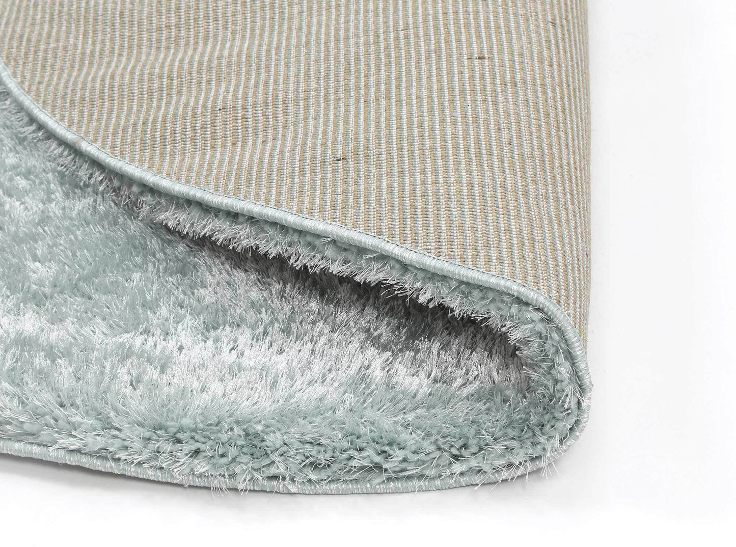 Teal Eden Soft Shag Round Rug - Nova Rugs