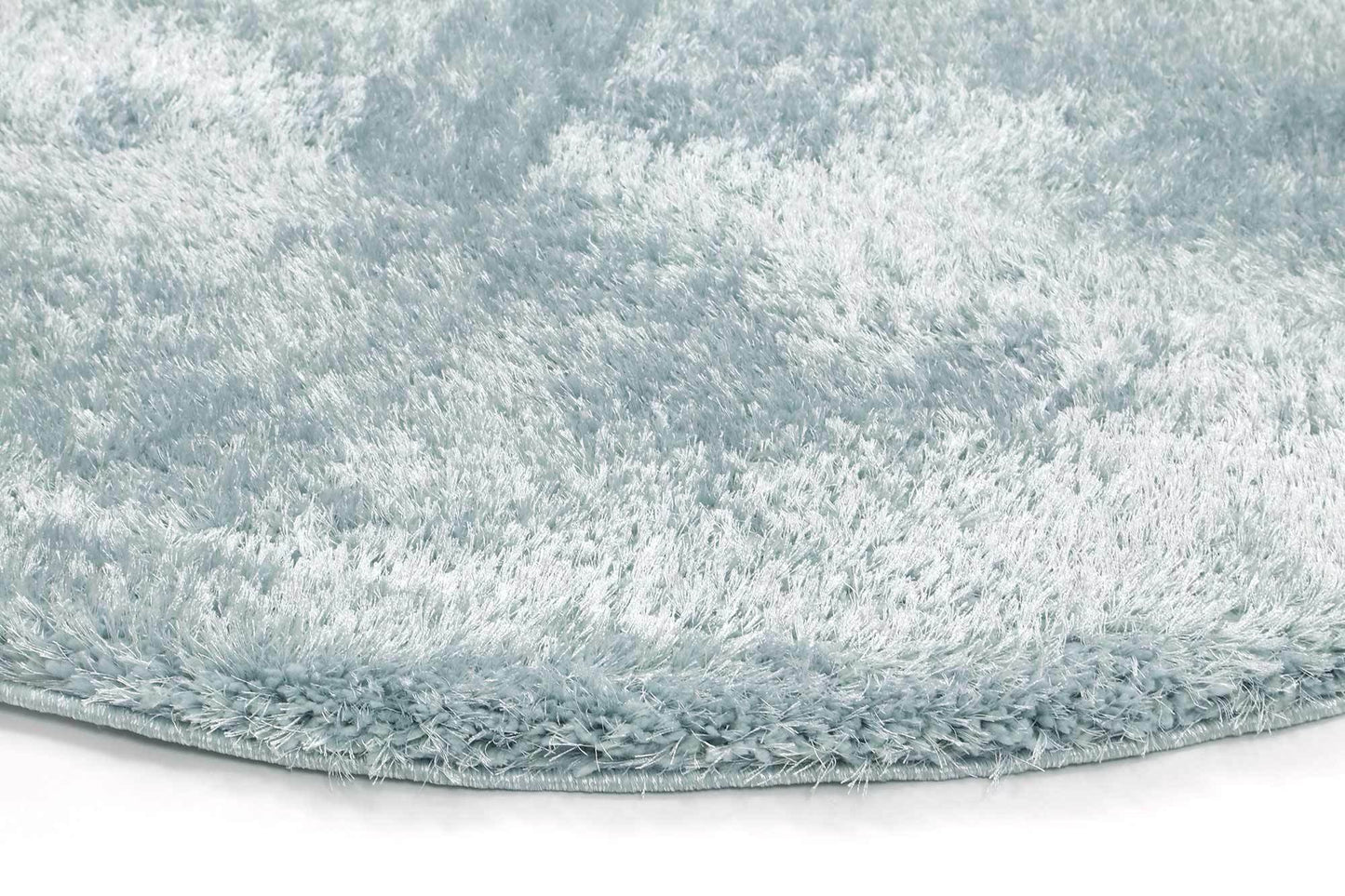 Teal Eden Soft Shag Round Rug - Nova Rugs