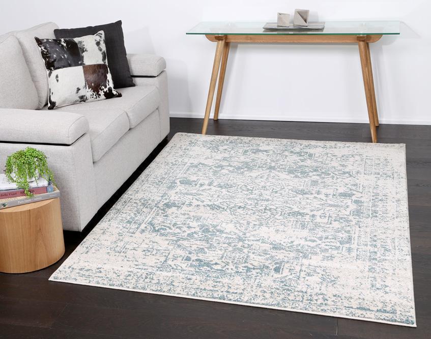 Turquoise Modern Notes Rug - Nova Rugs